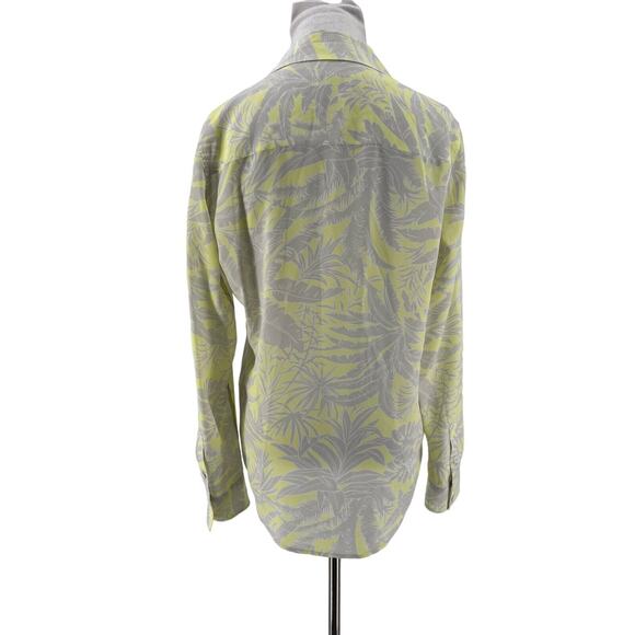 Equipment Women's Silk Palm Print Tropical Long Sleeve Blouse Size Small - Picture 3 of 3